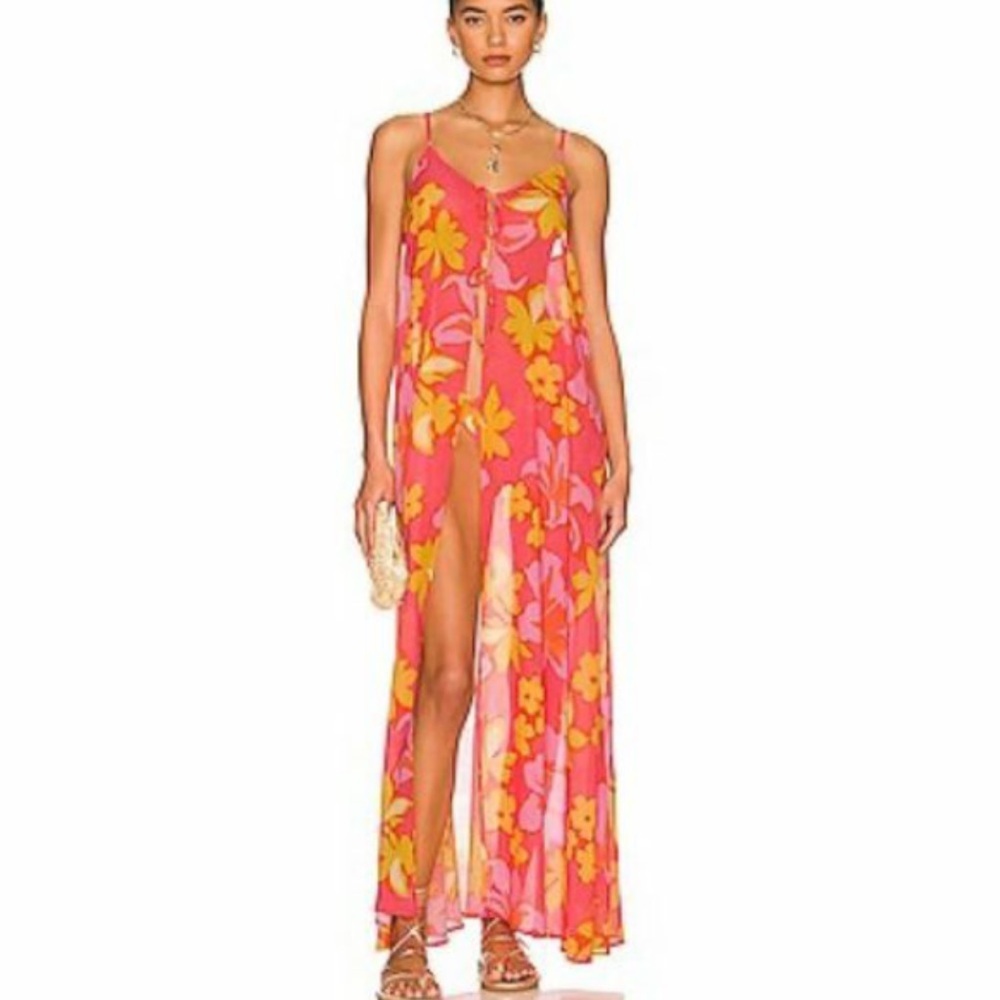 Beach Riot Talia Floral Cover Up Dress Size Small